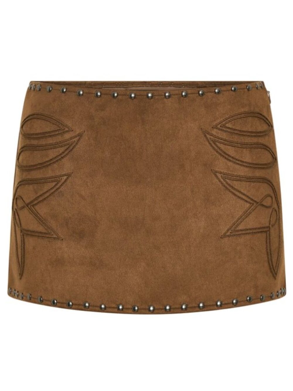 White Fox Boutique Faux Suede Mini Skirt + Strapless Top Set (New With Tags) - Picture 4 of 5